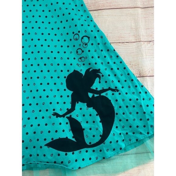 Disney Hot Topic Women's The Little Mermaid Shell Dot Print Dress - 20 - Picture 4 of 16
